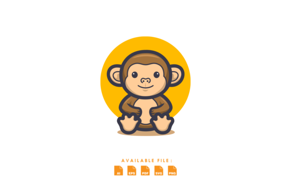 Download Cute Monkeys Are Happy Mascot Logo - Cute monkeys Collection