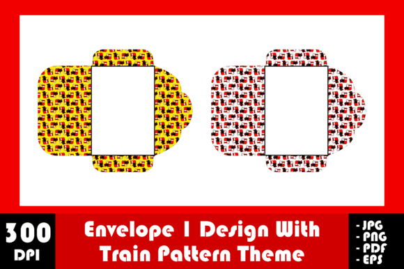 Download Envelope 1 Design with Train Theme - Train theme Collection