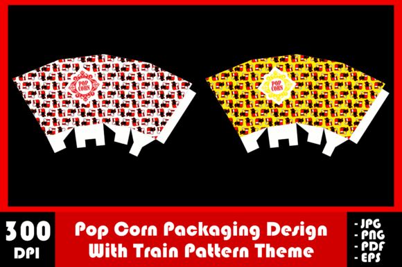 Download Popcorn Packaging with Train Theme - Train theme Collection