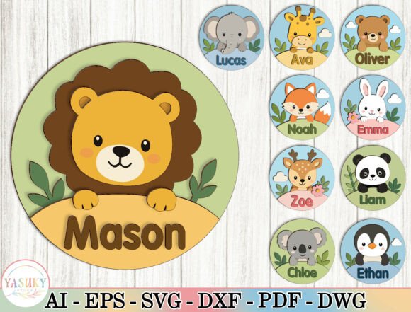 Download Personalized Animal Name Sign SVG Bundle - Premium Resources