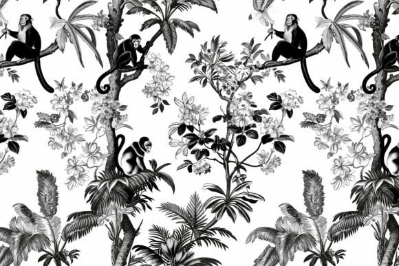 Download Funny Cute Monkeys. Seamless Pattern 18 - Cute monkeys Collection