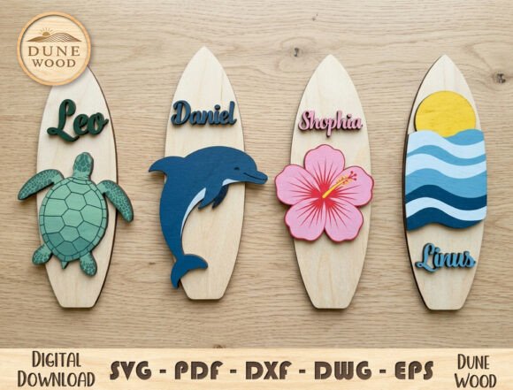 Download Surfboard Name Sign SVG Bundle - Premium Resources