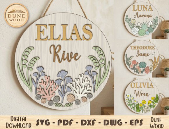 Download Personalized Ocean Name Sign SVG - Premium Bundle