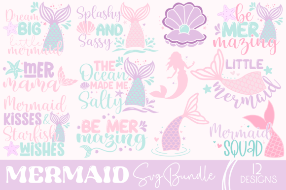 Download Mermaid Svg Bundle. Mermaid Silhouette - Mermaid svg Collection