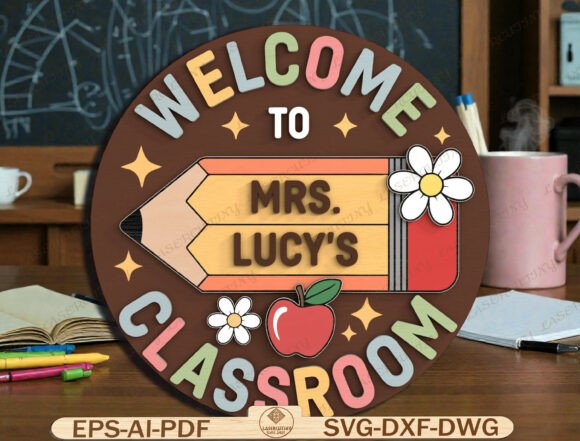 Download Personalized Teacher Classroom Sign SVG - Premium Bundle